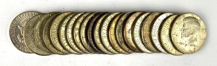 Group of (20) Kennedy Silver Half Dollars