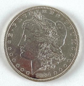 1884 US Morgan Silver Dollar