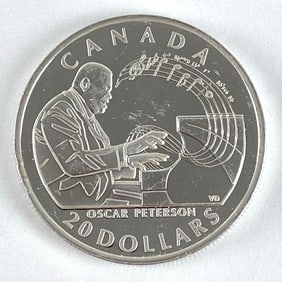 2022 Canada $20 1 oz Jazz Pianist Oscar Peterson .999 Fine Silver Coin