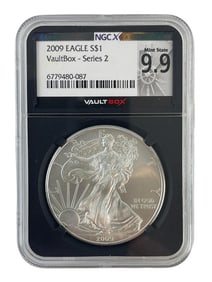 2009 NGCX US Mint American Eagle .999 Fine Silver Vaultbox Series 2 Mint State 9.9