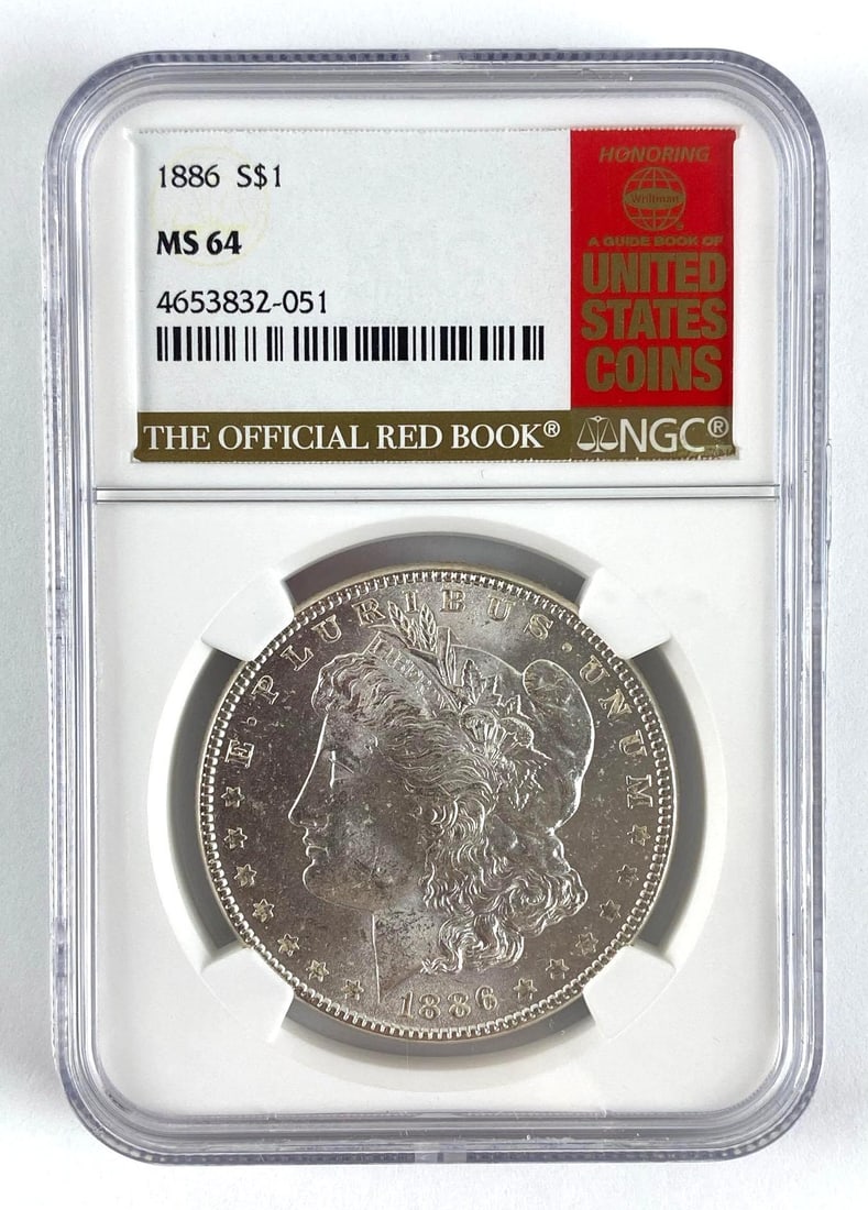 NGC Graded 1886 Morgan Silver Dollar MS64 (1 of 2)