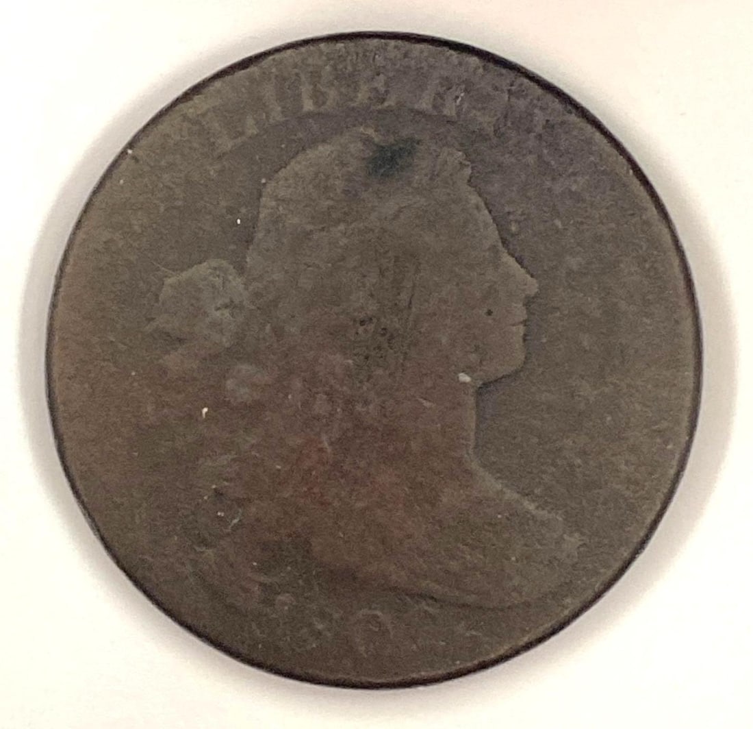 1802 US Liberty Draped Bust One Cent Coin (1 of 2)