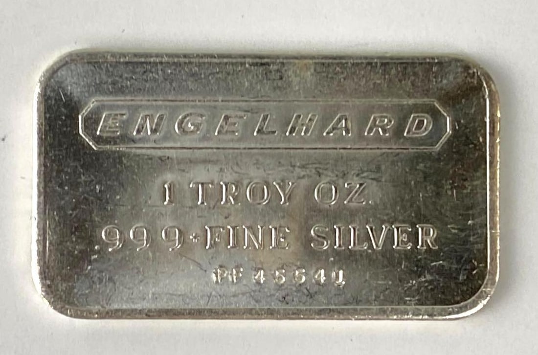 Engelhard 1 oz. 999 Fine Silver Ingot/Bar: Engelhard 1 oz. 999 Fine Silver Ingot/Bar