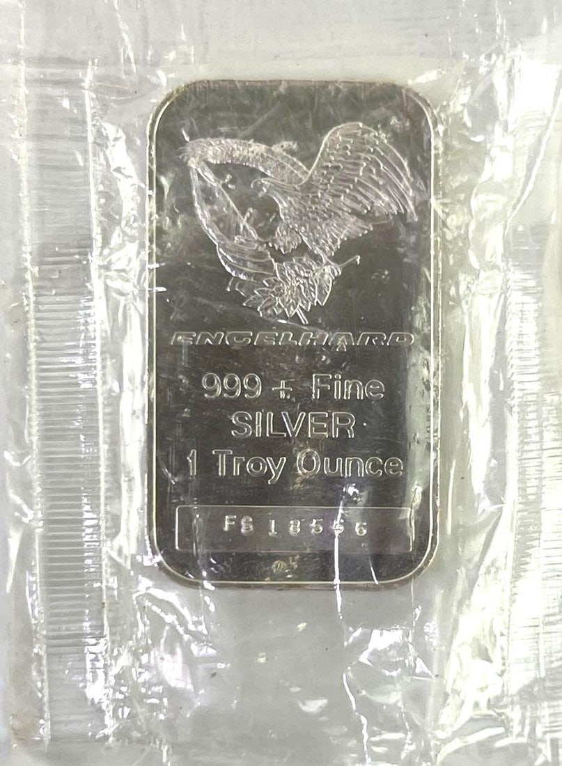 Engelhard 1 oz .999 Fine Silver Bar: Engelhard 1 oz .999 Fine Silver Bar