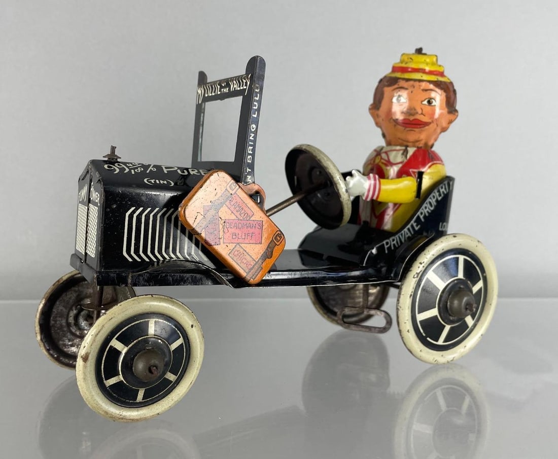 Vintage Marx Funny Flivver Wind-Up Tin Litho Car (1 of 6)