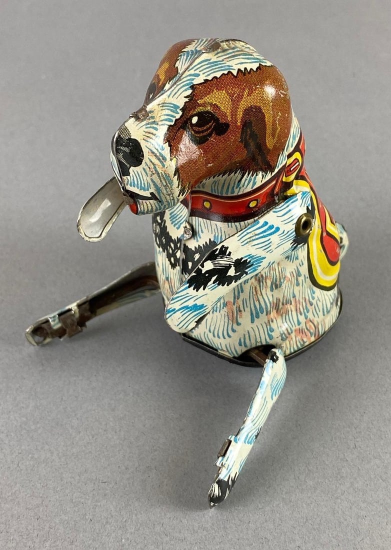 Marx Wind-Up Tin Litho Flipo the Jumping Dog Toy (1 of 6)