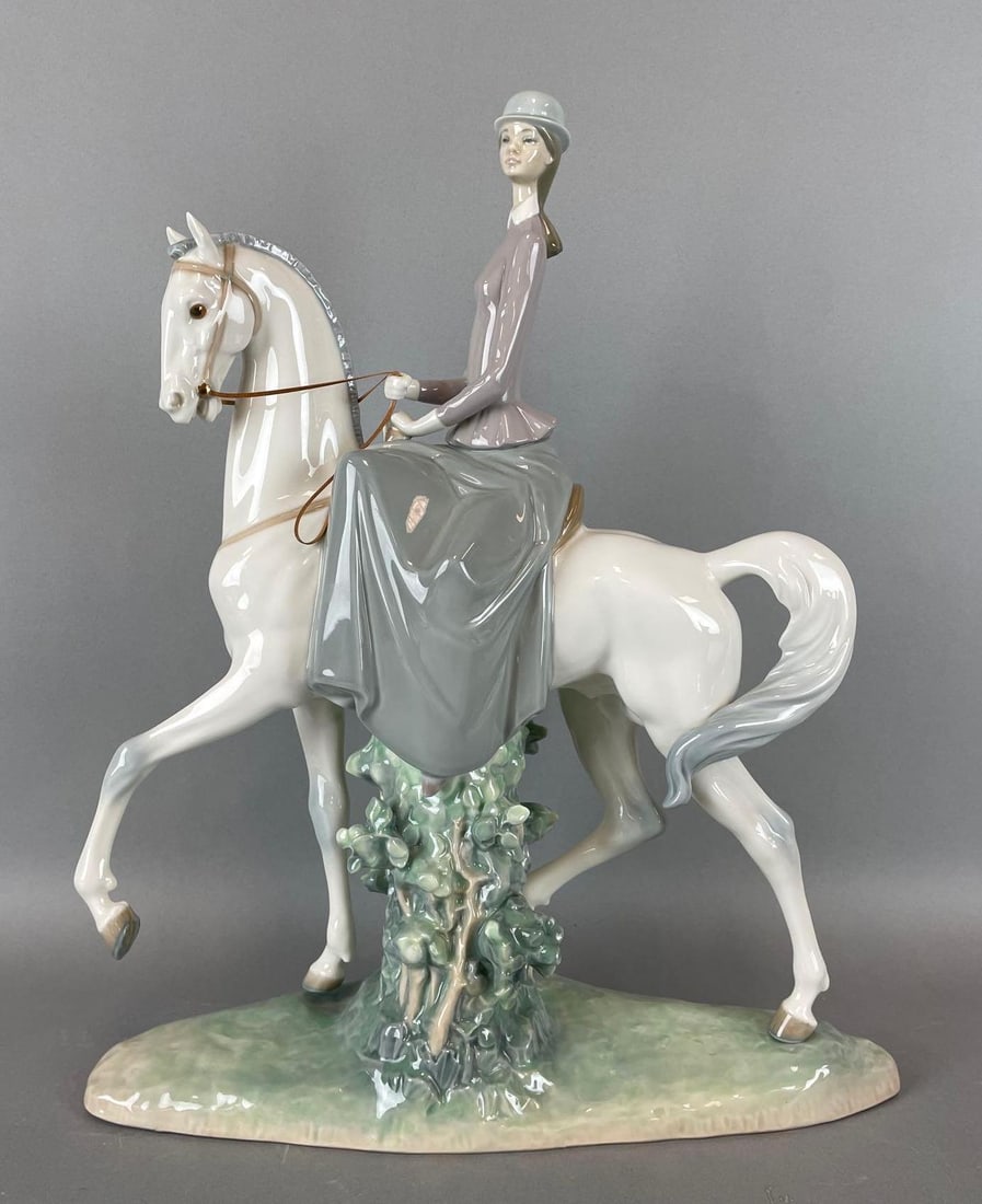 Lladro Woman on Horse Porcelain Statue (1 of 5)