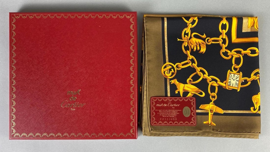Cartier Designer Must de Cartier Silk Scarf (1 of 9)