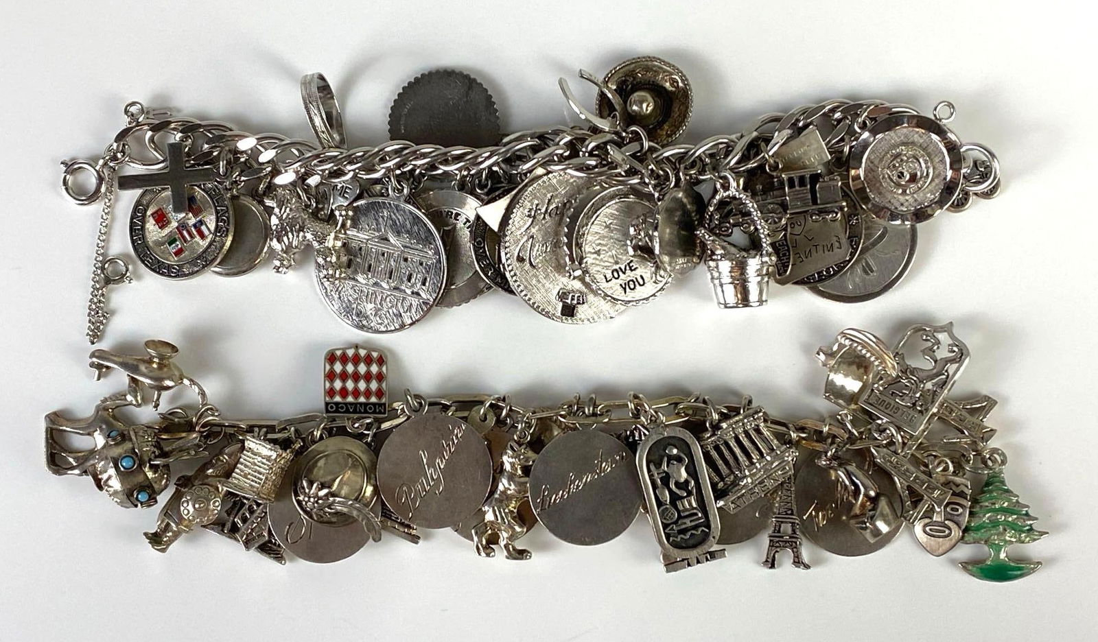 Group of 2 Sterling Silver Charm Bracelets (1 of 3)