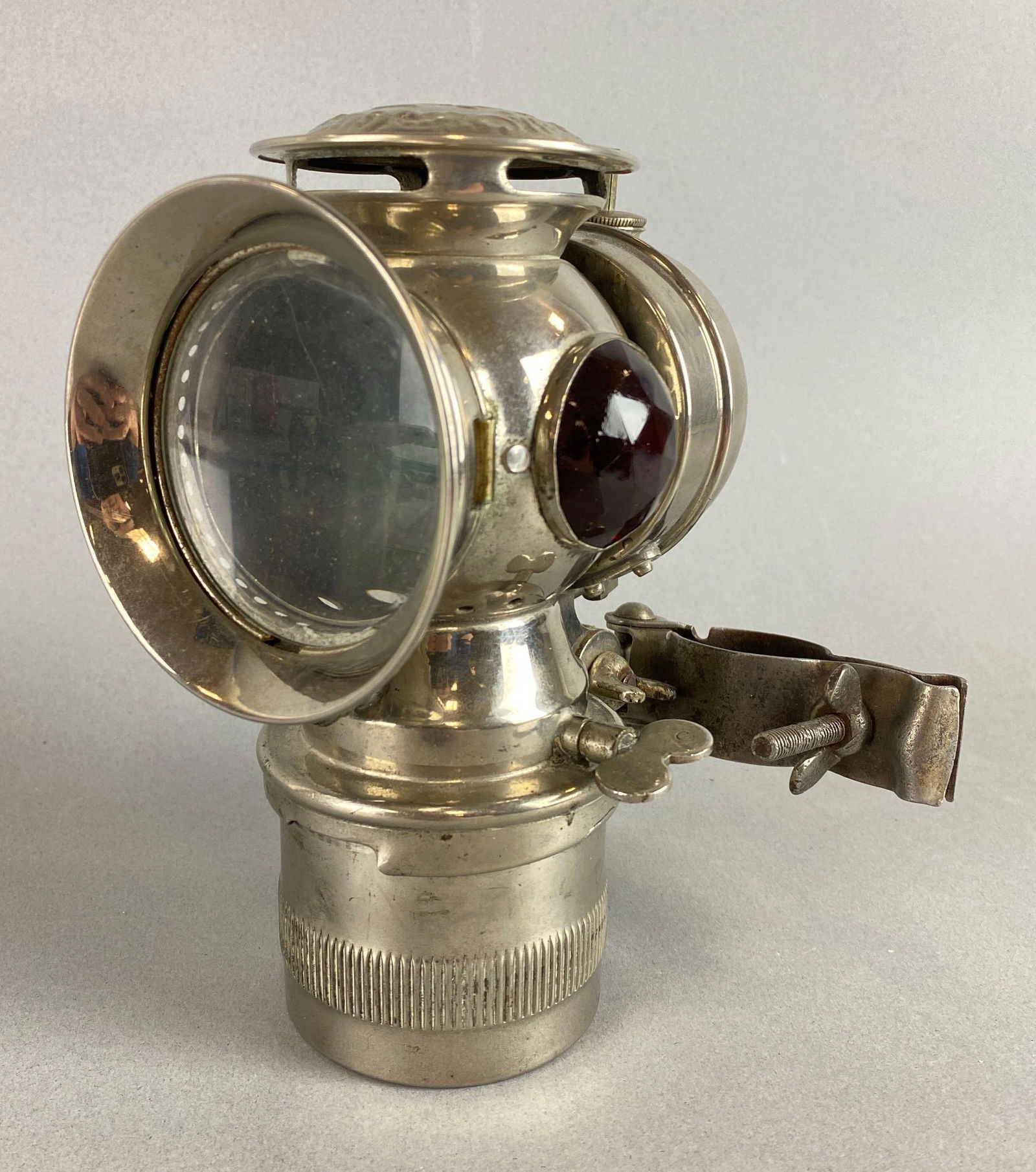 Antique C.M. Hall Lamp Co. Model S Solar Bicycle Lamp (1 of 7)