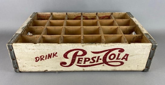 Vintage Pepsi Cola Wood Advertising Crate