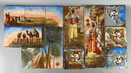 Group of 17 Arabian Tiles