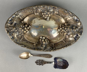 Group of Sterling Silver Bowl and 2 Spoons