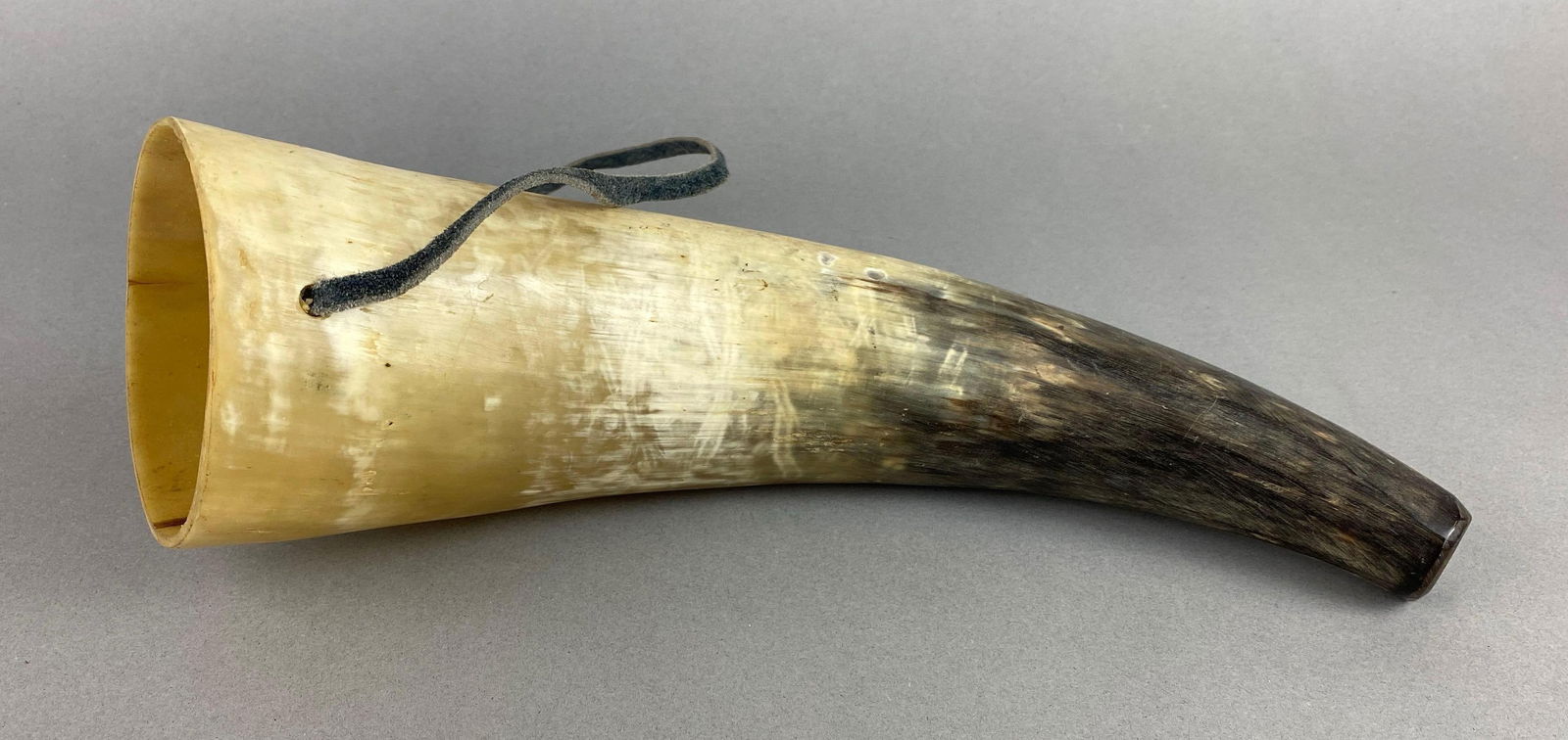 Powder Horn: Does have cracks on edge. Measures