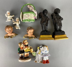 Group of Porcelain Figurines and More