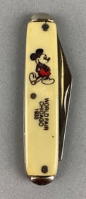 1933/34 Mickey Mouse Chicago Worlds Fair Souvenir Pocket Knife