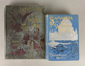 Group of 2 Hardcover 1893/94 Chicago Worlds Fair Columbian Exposition Books