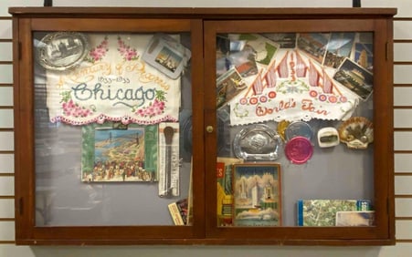 Shadow Box of 1933/34 Chicago Worlds Fair A Century of Progress Souvenirs