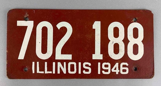 1946 Illinois Soybean License Plate