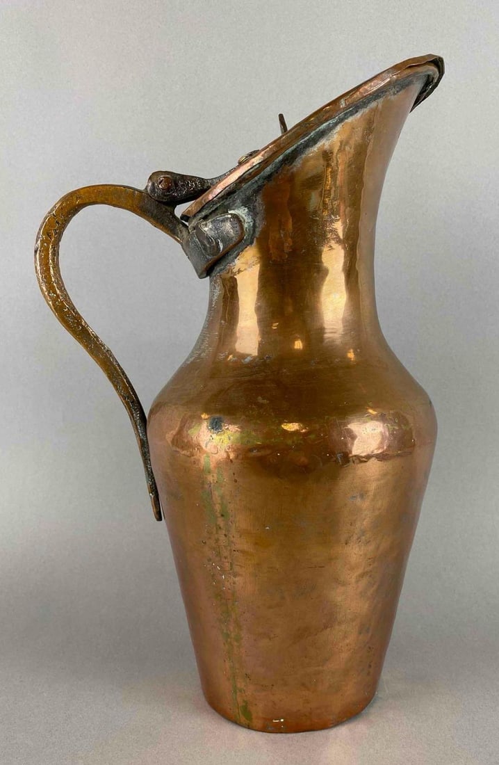Middle Eastern Hammered Copper Finished Metal Water Pitcher (1 of 6)