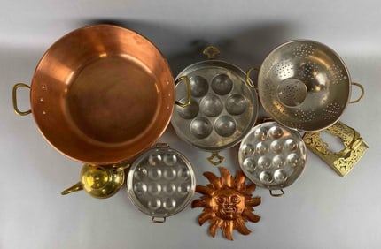 Group of Brass and Copper Finished Assorted Items