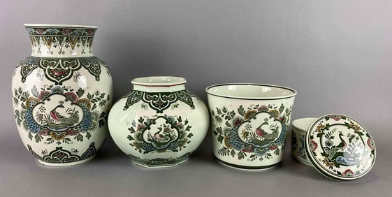 Group of 4 Villeroy and Boch Porcelain Paon Items