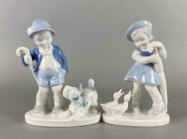 Gerold Porzellan Porcelain Boy and Girl Figurines