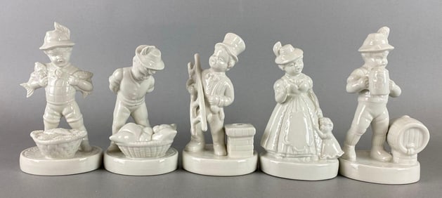 Group of 5 Dresden Porcelain Figurines