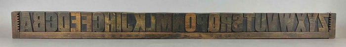 Industrial Letterpress Typesetting Art Wall Decor
