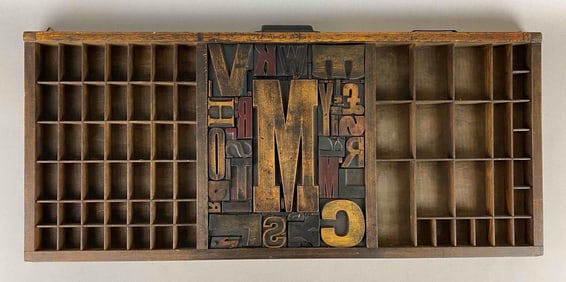 Industrial Letterpress Typesetting Wall Art