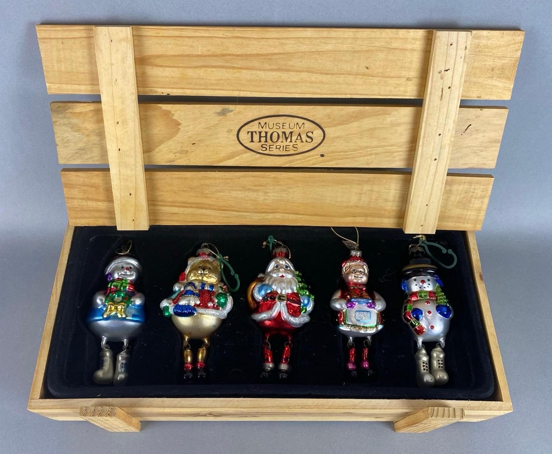 Group of 4 Thomas Pacconi Classics Blown Glass Christmas Ornaments (1 of 3)