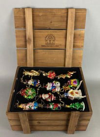 2002 Group of 24 Thomas Pacconi Classics Blown Glass Christmas Ornaments