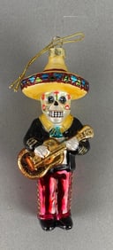 Blown Glass Mariachi Christmas Ornament