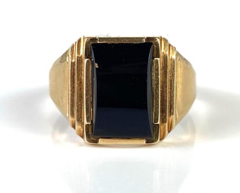 10K Gold Onyx Ring