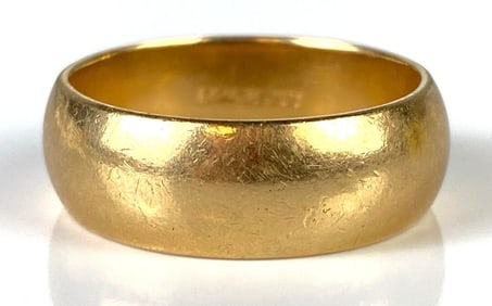 14K Gold Mens Band
