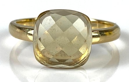 14K Gold Prasiolite Ring