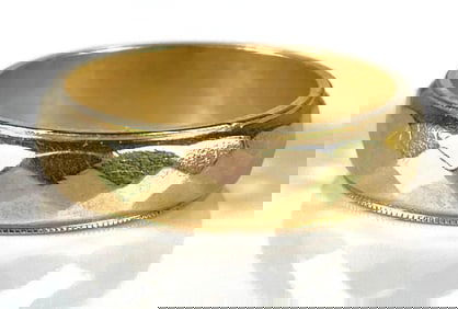 14K Gold Faceted Ring