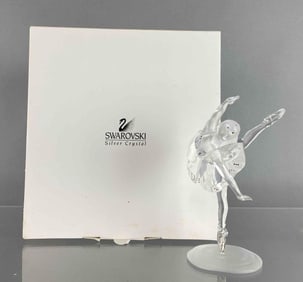 Swarovski Silver Crystal Ballerina Figurine with Box