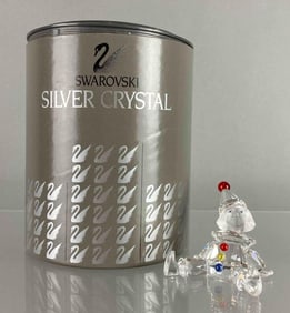 Swarovski Silver Crystal Cheerful Time Puppet Figurine with Box