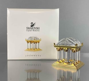 Swarovski Crystal Memories Journeys Greek Temple Figurine with Box