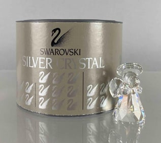 Swarovski Silver Crystal Nativity Angel Figurine with Box
