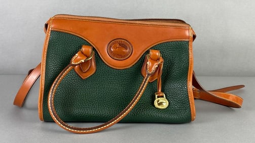 Dooney and Bourke Green and Brown Leather Purse