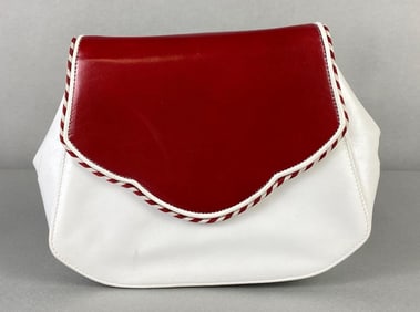 Aurels Red and White Leather Purse