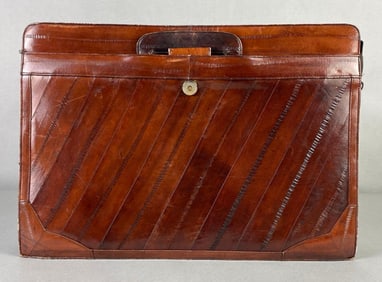 Brown Eel Leather Briefcase
