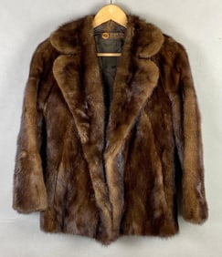 Delphi Furs Womens Brown Saga Mink Fur Jacket