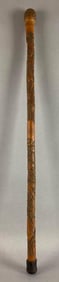 Antique Japanese Carved Bamboo Cane