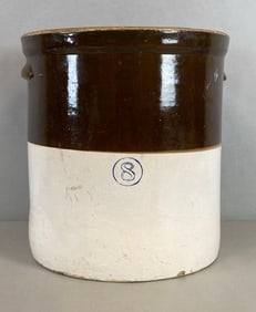 Antique 8 Gallon Stoneware Crock