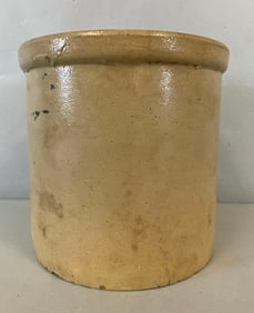 Antique 1 Gallon Salt Glazed Monmouth Pottery Co. Stoneware Crock