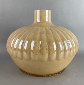 Tan Pressed Light Shade with Ornate Crown