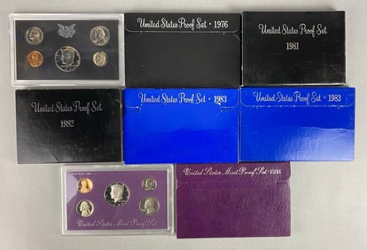Group of 8 US Mint Coin Proof Sets